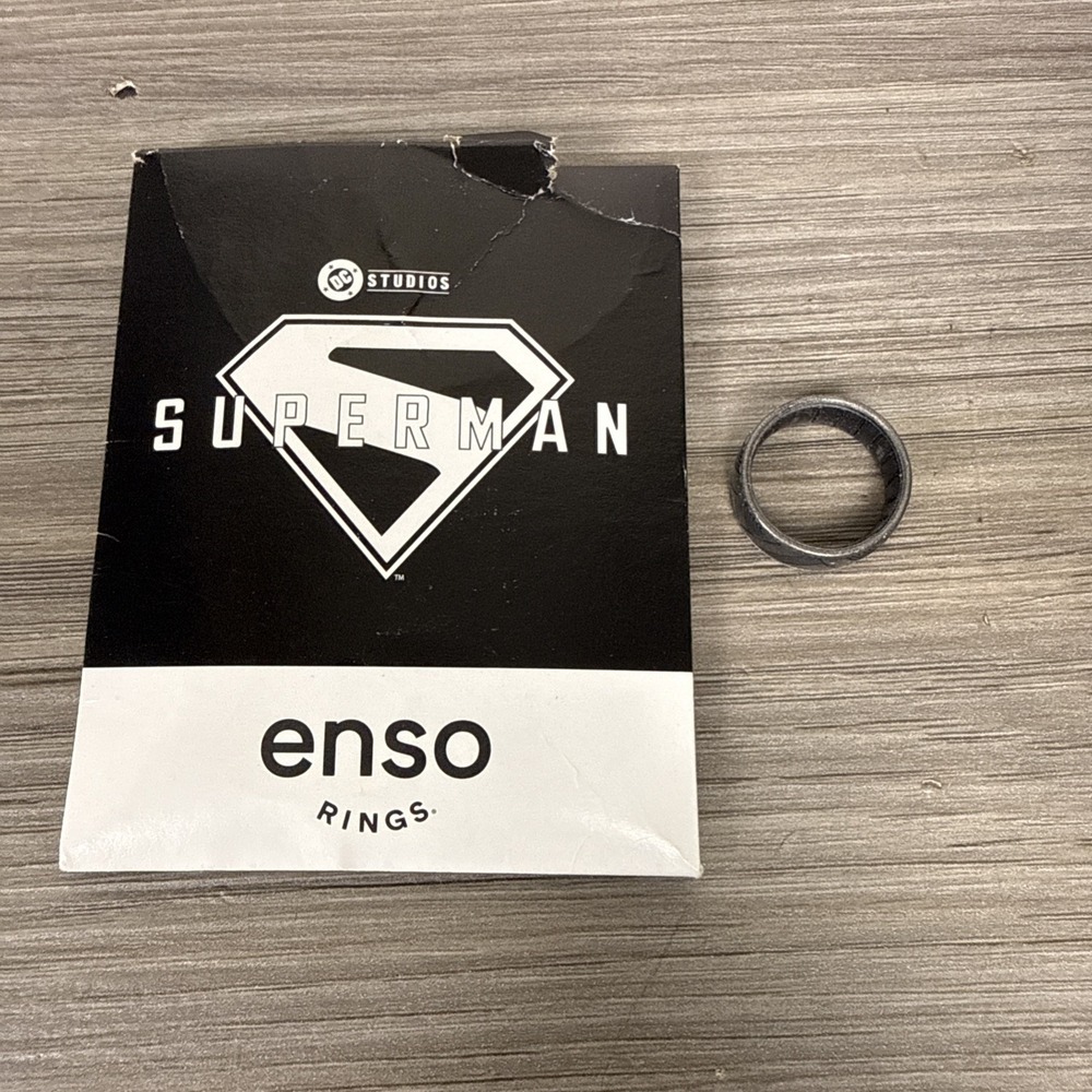 Enso DC Studios Comics Silicone Comfortable Breathable Superman Band Ring Size 8